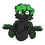 🤷‍♂ Furry, Animal, Dibujos animados, Verde, Personaje, Pegatina telegram sticker
