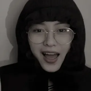 😎 person, glasses, hoodie, portrait, teen whatsapp sticker