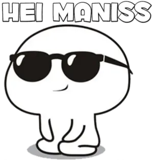 🍡 HEI MANISS Dessin animé, Lunettes de soleil, Personnage, Hei, Maniss, Mignon, Blob telegram sticker