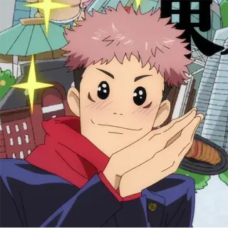 💥 Yuuji Itadori Jujutsu Kaisen Anime, Manga, Cartone animato, Personaggio, Jujutsu Kaisen, Yuuji Itadori telegram sticker