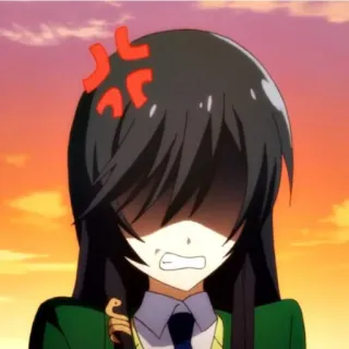 📗 anime, boos, van streek, gefrustreerd, geïrriteerd, cartoon telegram sticker