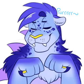 🍑 Purrrr~ Мультфильм, Кот, Животное, Милый, Наклейка telegram sticker