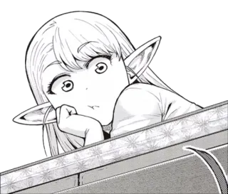 👀 elf, anime, manga, character, illustration telegram sticker