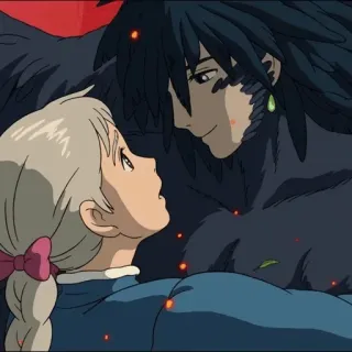 ⚜ Howl Howl's Moving Castle Anime, Fantasía, Romance, Magia, Studio Ghibli telegram sticker