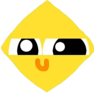 ☺️ giallo, quadrato, cartone animato, faccia, occhi, sorriso whatsapp sticker