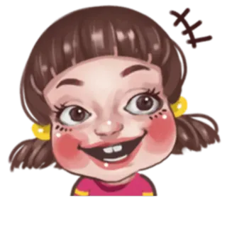 😃 мультфильм, девочка, ребенок, милый, стикер, иллюстрация telegram sticker