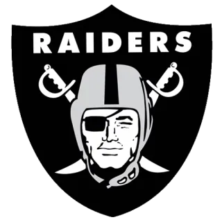 🏈 RAIDERS Окленд Рэйдерс, Рэйдерс, NFL, Американский футбол, Спортивная команда, Логотип telegram sticker
