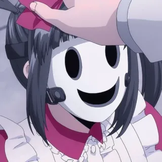 🥰 High-Rise Invasion アニメ, マスク, 女の子, ホラー, 天空侵犯 whatsapp sticker