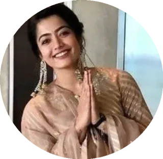🙏 femme, indienne, portrait, sourire, salutation telegram sticker