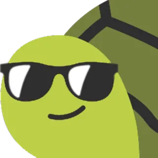 😎 tartaruga, occhiali da sole, figo, animale, verde telegram sticker