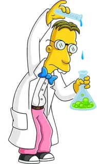 👨‍🔬 Professor Frink The Simpsons Profesor Frink, ilmuwan, The Simpsons, kartun, nerd, animasi telegram sticker