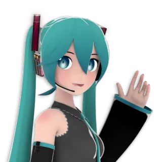 ✋ Hatsune Miku Anime, Vocaloid, Hatsune Miku, Musik, Charakter telegram sticker