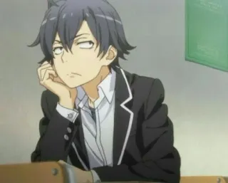 ⛓ Hachiman Hikigaya My Teen Romantic Comedy SNAFU Anime, Manga, Charakter, Hachiman, Hikigaya, My Teen Romantic Comedy SNAFU, Oregairu whatsapp sticker