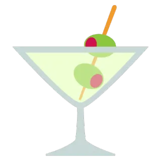🍨 Martini, Cocktail, Boisson, Olives, Alcool, Verre whatsapp sticker