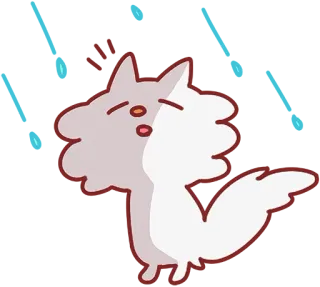 😯 kot, słodki, zwierzę, naklejka, puszysty, biały telegram sticker