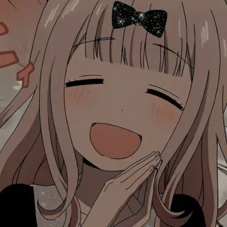 💌 Chika Fujiwara Kaguya-sama: Love Is War Anime, Mädchen, Chika Fujiwara, Lächeln, Cartoon, Süß, Manga telegram sticker