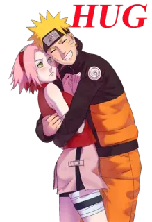 😍 Naruto HUG Anime, Peluk, Kartun, Naruto, Sakura telegram sticker