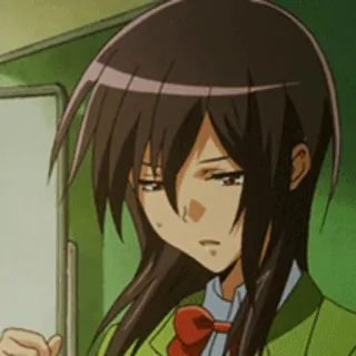 🎀 Anime, Mädchen, Schuluniform, Genervt, Verärgert telegram sticker