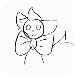 😦 Hoạt hình, Bản vẽ, Nơ, Động vật, Dễ thương, Phác thảo telegram sticker