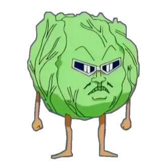 🌱 kartun, kubis, sayur, karakter telegram sticker