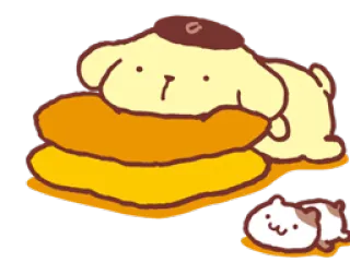 😶 PomPomPurin dog, cute, sanrio, cartoon, pompom telegram sticker