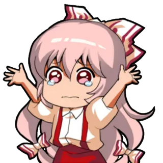 ☹ Anime, Pianto, Carino, Chibi telegram sticker