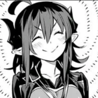 😊 Anime, Mangá, Garota, Sorriso, Feliz, Personagem telegram sticker