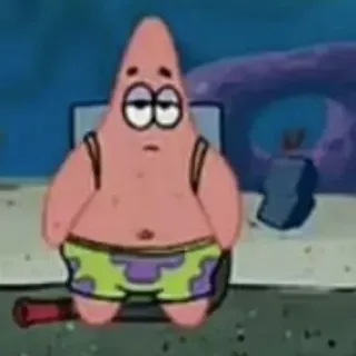 ✨ Patrick Star Spongebob Squarepants 派大星, 海绵宝宝, 卡通, 尼克儿童频道, 伤心, 无聊, 派大星 telegram sticker