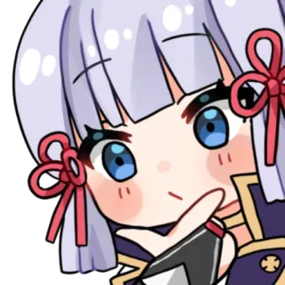 🤔 Ayaka Genshin Impact Anime, Video game, Genshin Impact, Ayaka, Chibi, Fofo telegram sticker