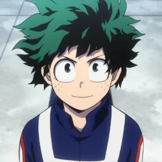 😊 Izuku Midoriya My Hero Academia Anime, Manga, My Hero Academia, Izuku Midoriya, Deku, Held, Charakter whatsapp sticker