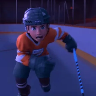 🏒 hockey, ice hockey, sports, athlete, boy, cartoon, character telegram sticker