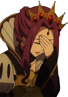 🤨 Anime, Königin, Facepalm, Königlich, Frustration whatsapp sticker
