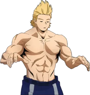 😑 Mirio Togata My Hero Academia anime, muscle, character, my hero academia, mirio togata telegram sticker
