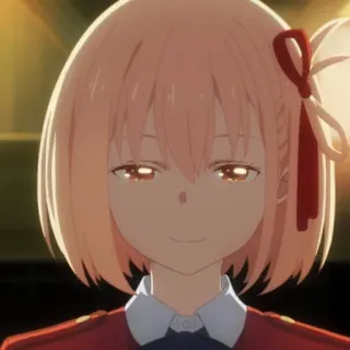 📕 Chisato Nishikigi Lycoris Recoil 애니메이션, 여자, 귀여운, 니시키기 치사토, 리코리스 리코일 telegram sticker