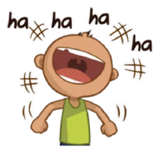 😂 ha ha ha ha risada, desenho animado, feliz, divertido, piada telegram sticker