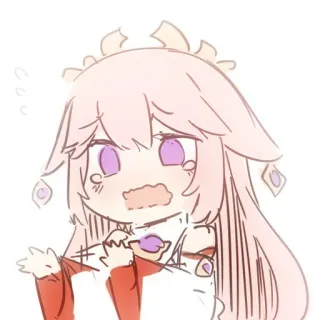 🌊 Yae Miko Genshin Impact Anime, Genshin Impact, Yae Miko, Kawaii, Mignon, Jeu vidéo telegram sticker
