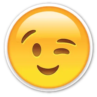 😉 Emoji, Smile, Occhiolino, Giallo telegram sticker