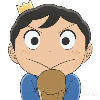 😊 @Y2LAB animé, roi, couronne, dessin animé, animé, mignon telegram sticker