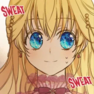 🪜 SWEAT sudor, anime, manga, expresión, chica telegram sticker