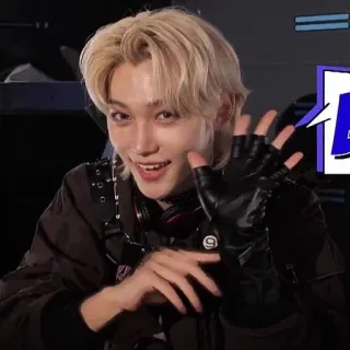 👋 Felix kpop, stray kids, idol, piosenkarz, machanie telegram sticker
