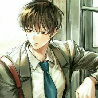 📖 Anime, Manga, Adolescente, Chico, Estudiante whatsapp sticker