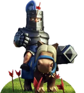 🙄 knight, warrior, medieval, armor, horse, clash royale, game, battle telegram sticker