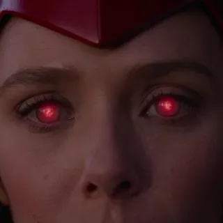❤️ Scarlet Witch WandaVision Алая Ведьма, Marvel, Ванда Максимофф, супергерой, ВандаВижен, мощная, глаза whatsapp sticker
