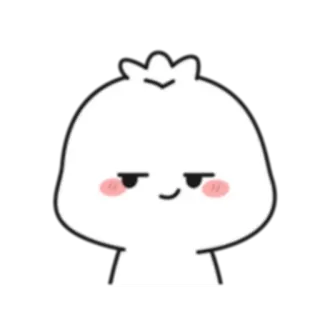 😏 Dibujo animado, Personaje, Mono, Kawaii, Empanadilla, Blanco whatsapp sticker