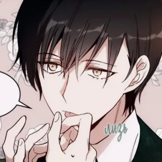 💸 лизб man, anime, manga, portrait, drawing telegram sticker