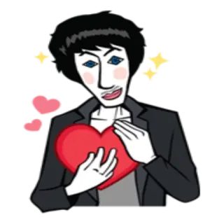 💕 cartoon, love, heart, person, character telegram sticker