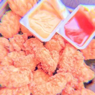 🍥 chicken nuggets, sauce, food, snack, dip telegram sticker