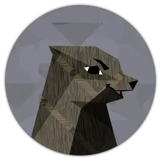 😶 animal, wolf, geometric, polygon, low poly telegram sticker