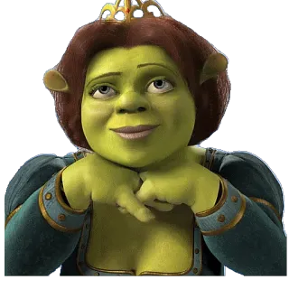 🤔 Princess Fiona Shrek princesa, fiona, shrek, ogro, desenho animado whatsapp sticker