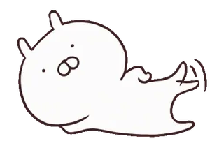 🍢 mignon, animal, personnage, dessin animé, blanc, drôle whatsapp sticker